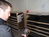 Thermal imaging camera in the test laboratory